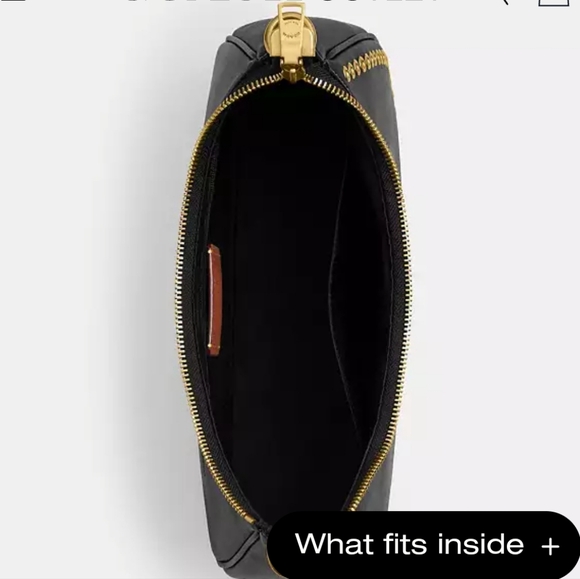 New! Coach Teri Hobo Bag with Grommets in Brass/Black - Picture 2 of 5